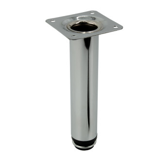 4 x Noga meblowa Prosta srebrna wysokość 10 cm regulowana wysokość