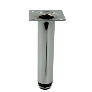 4 x Noga meblowa Prosta srebrna wysokość 10 cm regulowana wysokość