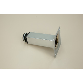 4x Nóżka meblowa Prosta kwadratowa srebrne metalowa regulowana 10 cm