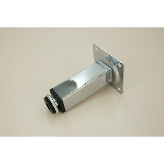 4x Nóżka meblowa Prosta kwadratowa srebrne metalowa regulowana 10 cm