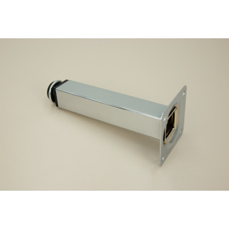 4x Nóżka meblowa Prosta kwadratowa srebrna metalowa regulowana 15 cm