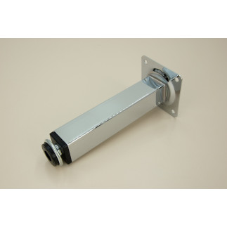 4x Nóżka meblowa Prosta kwadratowa srebrna metalowa regulowana 15 cm