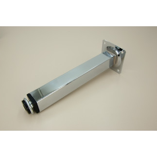 4x Nóżka meblowa Prosta kwadratowa srebrna metalowa regulowana 20 cm