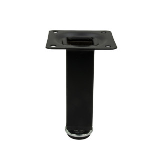 Nóżka meblowa Prosta kwadratowa czarna metalowa regulowana 10 cm