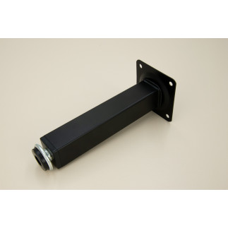 Nóżka meblowa Prosta kwadratowa czarna metalowa regulowana 15 cm