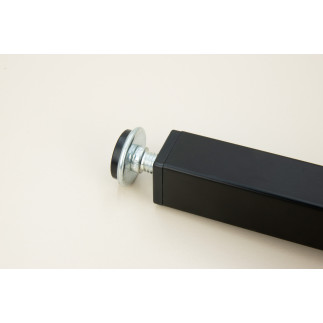 Nóżka meblowa Prosta kwadratowa czarna metalowa regulowana 15 cm