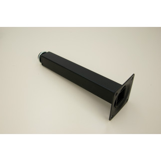 Nóżka meblowa Prosta kwadratowa czarna metalowa regulowana 20 cm