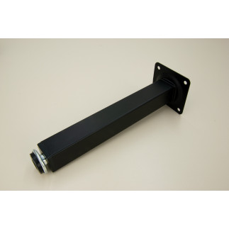 Nóżka meblowa Prosta kwadratowa czarna metalowa regulowana 20 cm