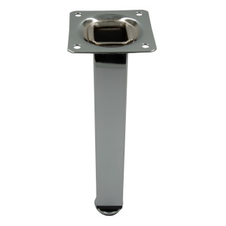 Nóżka meblowa Prosta kwadratowa srebrna metalowa regulowana 20 cm