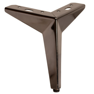 Zestaw 4 sztuk Noga meblowa Gwiazda czarny chrom Nikiel wysokość 15 cm