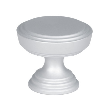 Gałka meblowa srebrna satyna 30mm retro matowa okrągła