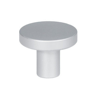 Gałka meblowa okrągła srebrna satyna 25 mm Loft metalowa
