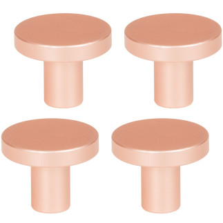 4 x Gałka meblowa różowe złoto miedziana 25mm Glamour metalowa