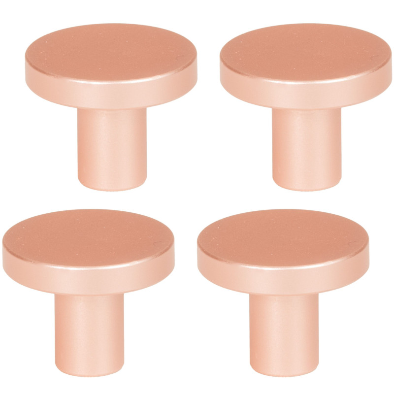 4 x Gałka meblowa różowe złoto miedziana 25mm Glamour metalowa
