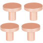 4 x Gałka meblowa różowe złoto miedziana 25mm Glamour metalowa