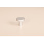 10 x Gałka meblowa okrągła srebrna satyna 25 mm Loft metalowa