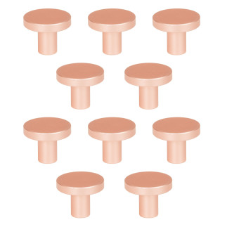 10 x Gałka meblowa różowe złoto miedziana 25mm Glamour metalowa