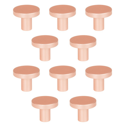 10 x Gałka meblowa różowe złoto miedziana 25mm Glamour metalowa