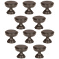 10 x Stylowa gałka meblowa czarny mat 30mm Loft Retro do komody okrągła