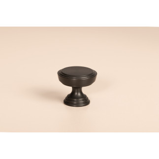 10 x Stylowa gałka meblowa czarny mat 30mm Loft Retro do komody okrągła