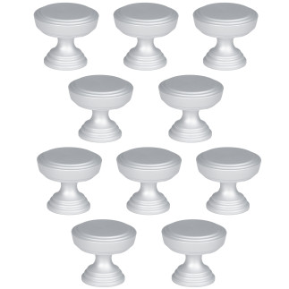 10 x Gałka meblowa srebrna satyna 30mm retro matowa okrągła