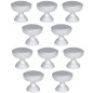 10 x Gałka meblowa srebrna satyna 30mm retro matowa okrągła