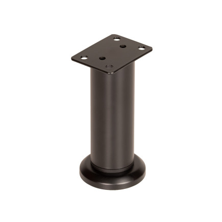 Nóżka meblowa regulowana 12 - 18 cm czarna prosta metalowa noga do szafek
