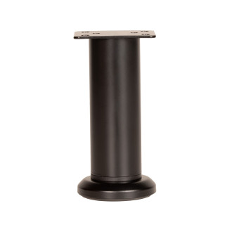 Nóżka meblowa regulowana 12 - 18 cm czarna prosta metalowa noga do szafek