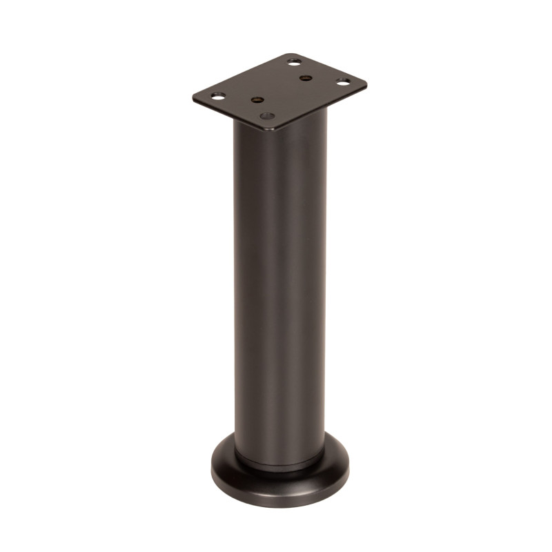 Nóżka meblowa regulowana 18 - 30 cm czarna prosta metalowa noga do szafek