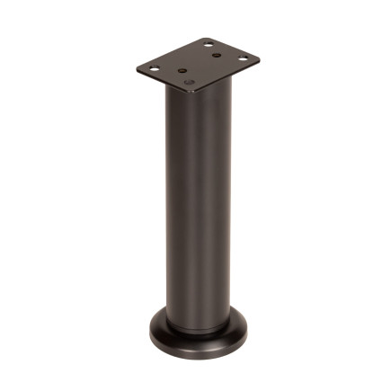 Nóżka meblowa regulowana 18 - 30 cm czarna prosta metalowa noga do szafek