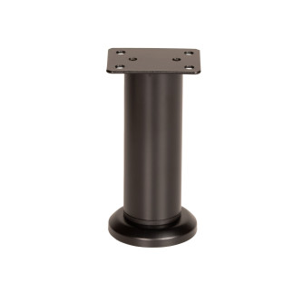 Nóżka meblowa regulowana 12 - 18 cm czarna prosta metalowa noga do szafek