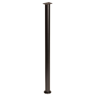 Nóżka meblowa regulowana 72 - 102 cm czarna prosta metalowa noga do szafek