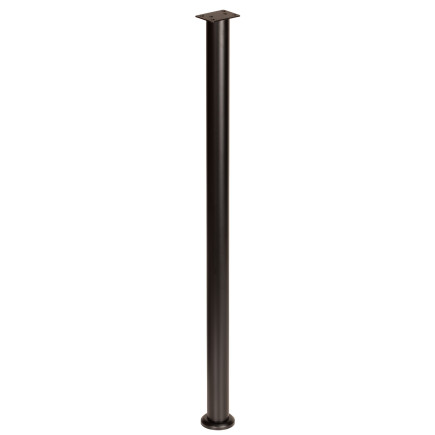 Nóżka meblowa regulowana 72 - 102 cm czarna prosta metalowa noga do szafek