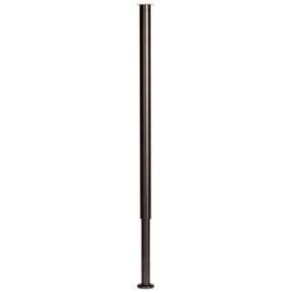 Nóżka meblowa regulowana 72 - 102 cm czarna prosta metalowa noga do szafek