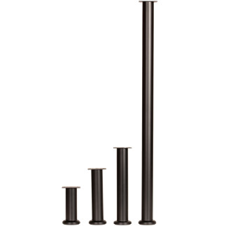 Nóżka meblowa regulowana 25 - 42 cm czarna prosta metalowa noga do szafek