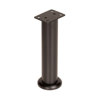 4 x Nóżka meblowa regulowana 18 - 30 cm czarna prosta metalowa noga do szafek