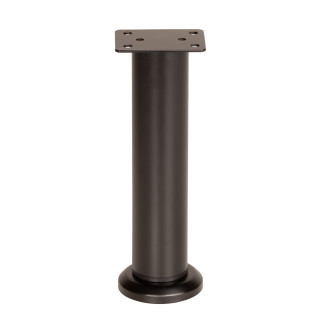 4 x Nóżka meblowa regulowana 18 - 30 cm czarna prosta metalowa noga do szafek