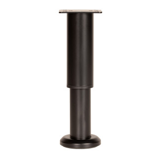 4x Nóżka meblowa regulowana 12 - 18 cm czarna prosta metalowa noga do szafek