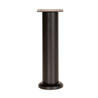 4 x Nóżka meblowa regulowana 18 - 30 cm czarna prosta metalowa noga do szafek