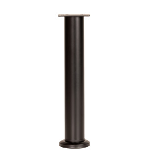 4 x Nóżka meblowa regulowana 25 - 42 cm czarna prosta metalowa noga do szafek