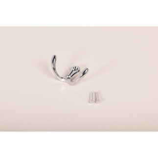 Wieszak na ubrania ścienny łazienkowy przykręcany metalowy srebrny chrom