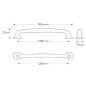 4 x Uchwyt meblowy czarny 128 mm metalowy
