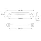 Uchwyt meblowy czarny 96 mm metalowy