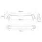 10 x Elegancki uchwyt meblowy czarny 96 mm