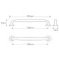 4 x Uchwyt meblowy czarny 128 mm 4 x Uchwyt meblowy czarny 128 mm