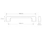 Uchwyt meblowy czarny 96 mm