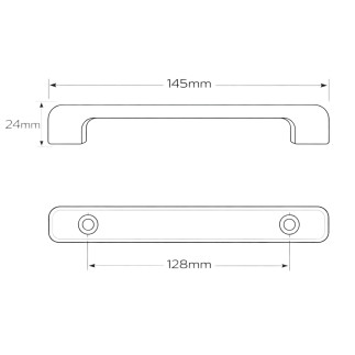 10 x Uchwyt meblowy czarny 128 mm