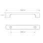 10 x Uchwyt meblowy czarny 128 mm