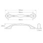 10 x Uchwyt meblowy czarny 96 mm metalowy 10 x Uchwyt meblowy czarny 96 mm metalowy