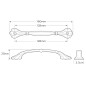 Uchwyt meblowy czarny 128 mm metalowy